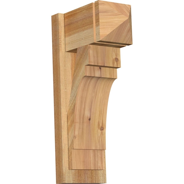 Ekena Millwork Merced Arts & Crafts Rough Sawn Outlooker, Western Red Cedar, 8"W x 14"D x 26"H OUT08X14X26MRC03RWR - main